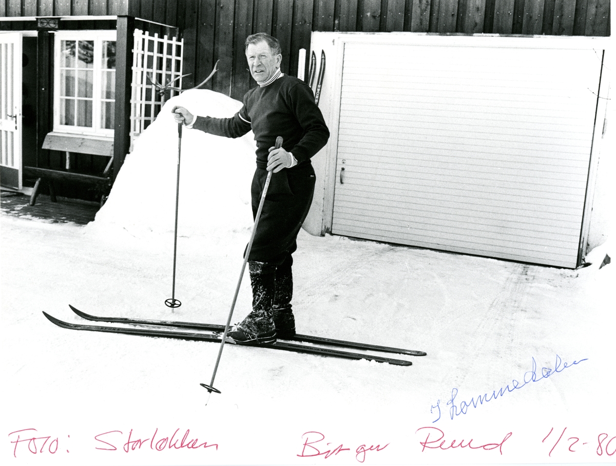 Skiing legend Birger Ruud at Lommedalen