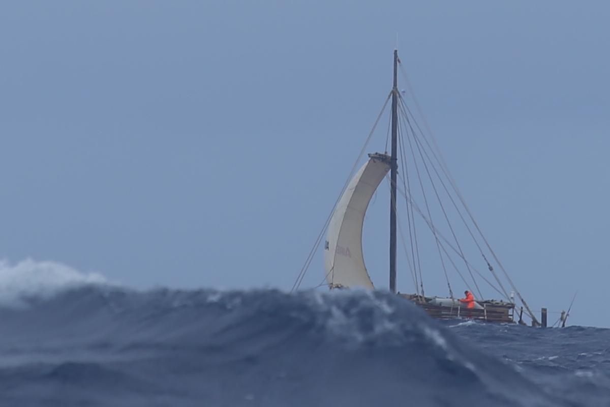 Flåten Rahiti Tane. Foto: KonTiki2-ekspedisjonen. (Foto/Photo)