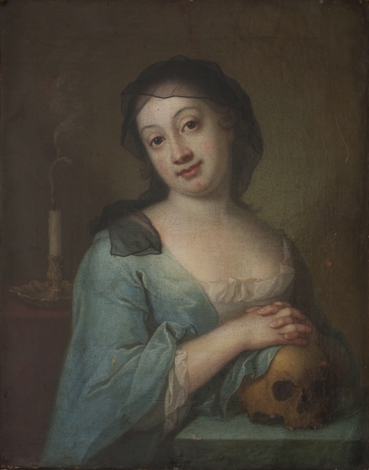 Okänd kvinna med kranium, vanitasmotiv