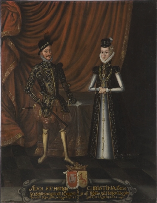 Adolf, 1526-1586, hertig av Holstein, Kristina, 1543-1604, prinsessa av Hessen-Kassel