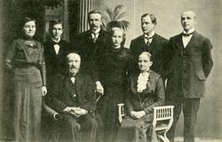 Prospektkort av Kristoffer Hagene med familie.