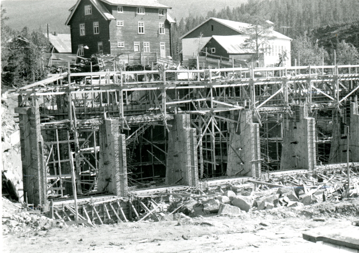 Bygging av damm Hagafoss.
bilde er tatt av Thorbjørn Pedersen.