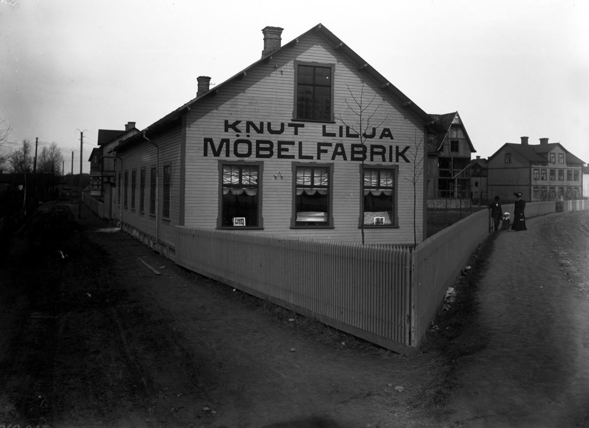 Hörnet Norrstrandsgatan- Kroppkärrsvägen runt 1910.