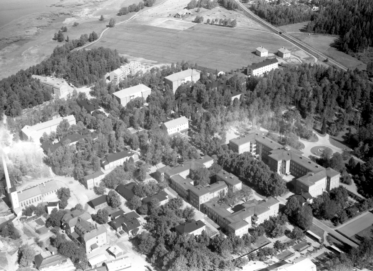 Värmland från luften 1956: Kristinehamn, Mariebergs sjukhus