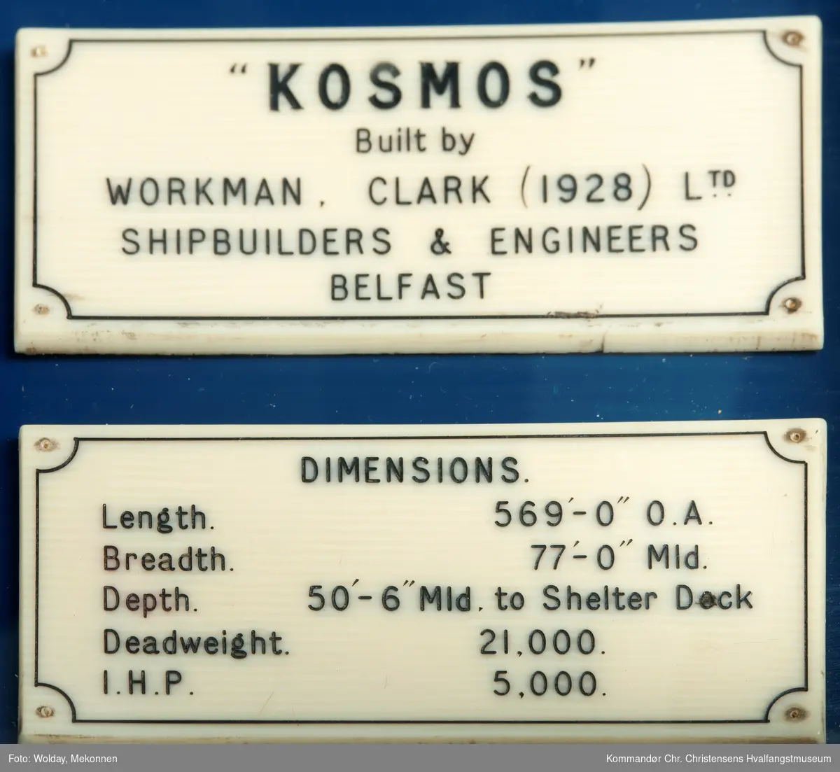 Modell av flytende kokeri "Kosmos".