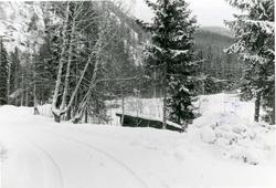 4 foto med motiv fra Bagn Bygdesamling. Bildene viser vegen 