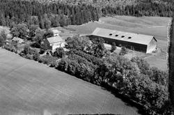 Skråfoto av gården Haslem i Rakkestad, juli 1951.