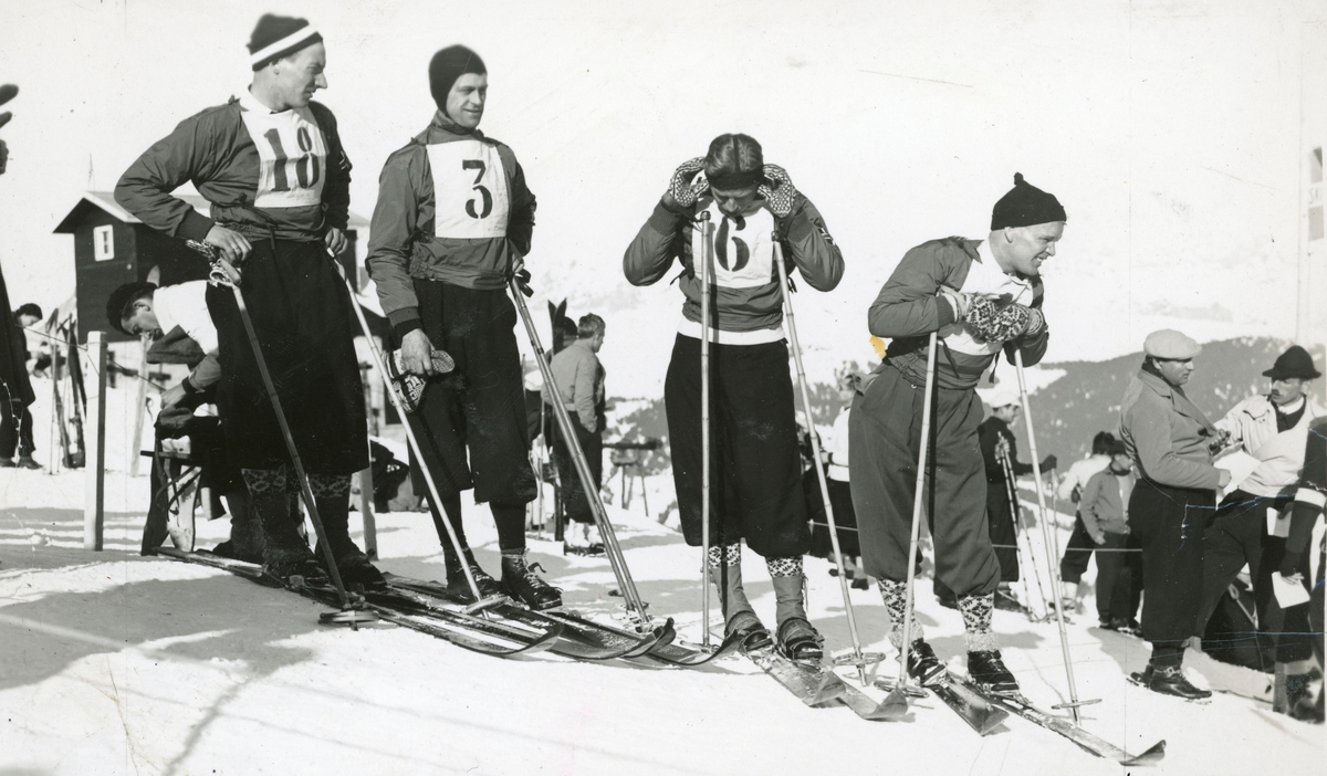 Norwegian skiers during French championship