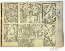 Skisser av kristne middelalderscener [Tegning]