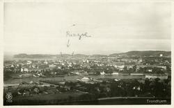 Byen sett fra Steinberget mot Ladehalvøya.