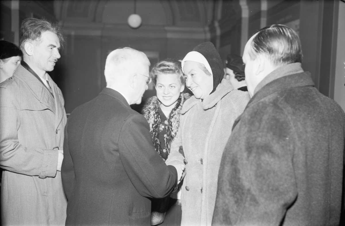 Gabriela Mistral på besök, Uppsala, december 1945 - Upplandsmuseet ...