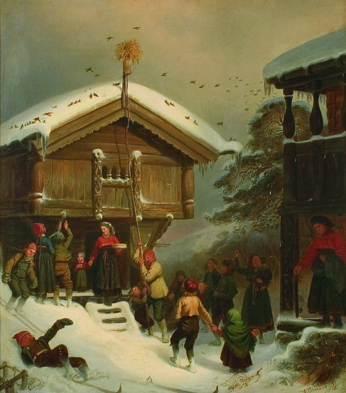 Adolph Tidemand Norsk juleskik (1846) (Foto/Photo)
