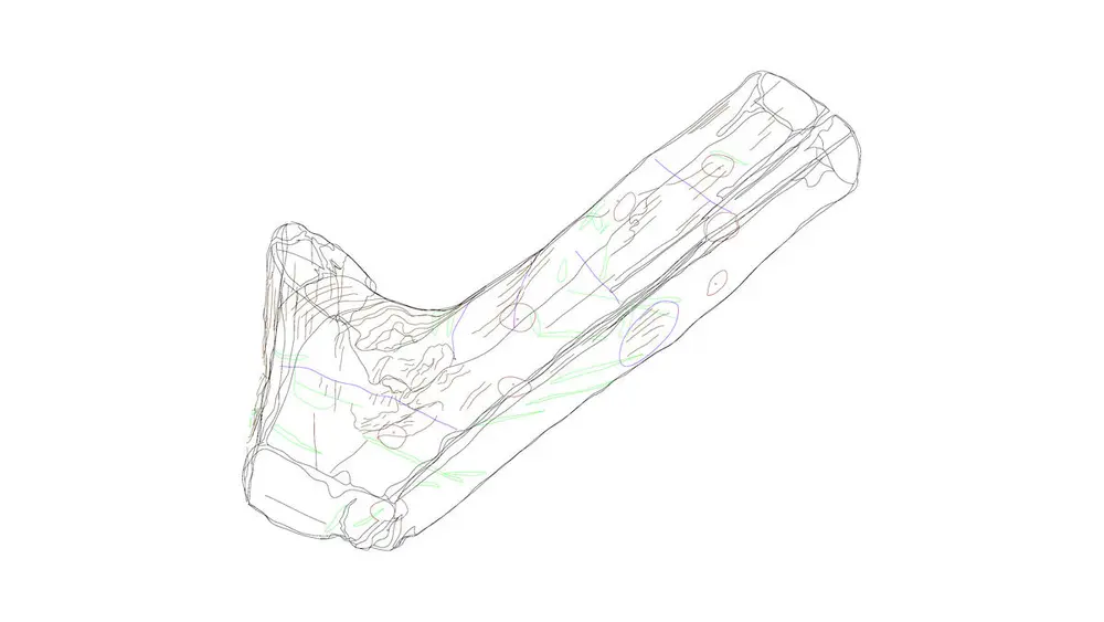 Ferdig 3D-tegning av en keip fra Barcode 6.