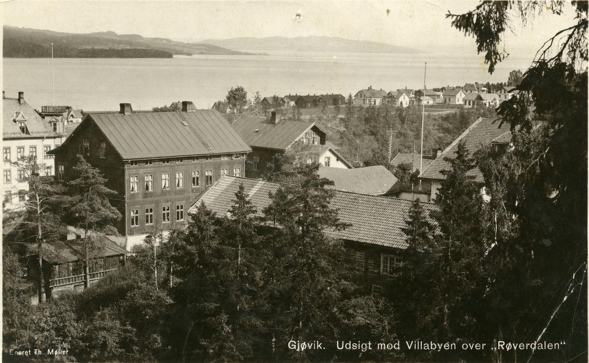Postkort med motiv fra Gjøvik.