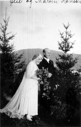 Brudebilde av Elie og Martin Leonard Hansen, Vangsvik. 1934.