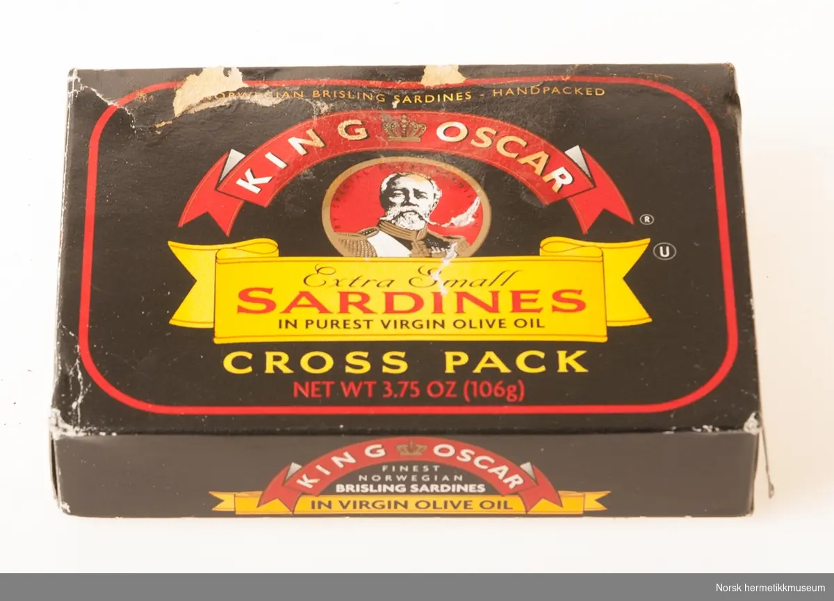 King Oscar sardinboks pakket i pappeske
