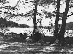 Mosseveien ved nordenden av Gjersjøen.