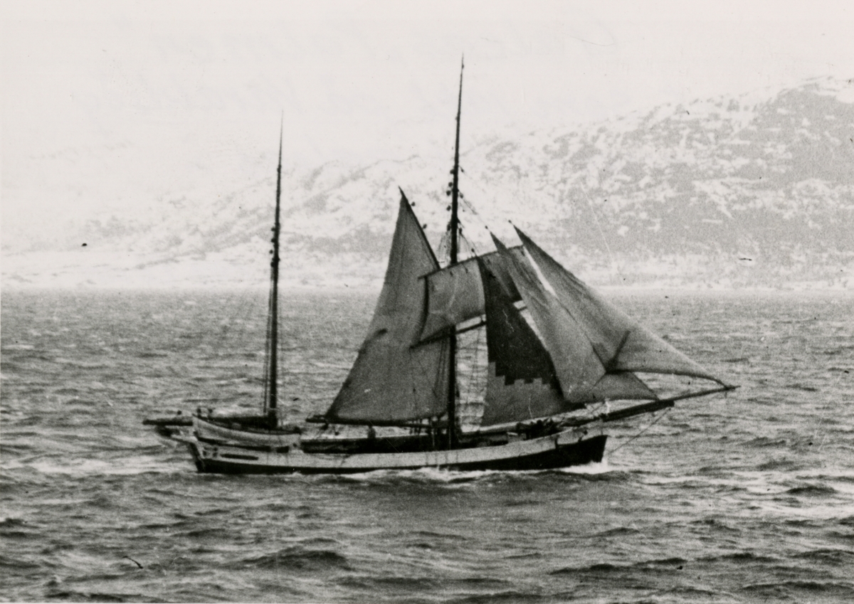 Galeas 'Palmen' (b.1892 Varaldsø) under seil