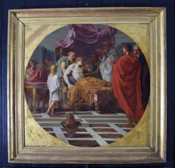 Alexander den store på sykesengen [Oljemaleri]