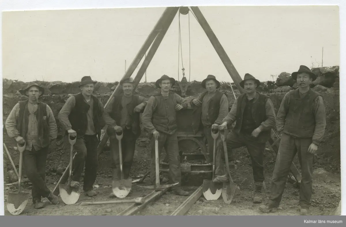 Vägarbetare, vägbygge 1920-talet.