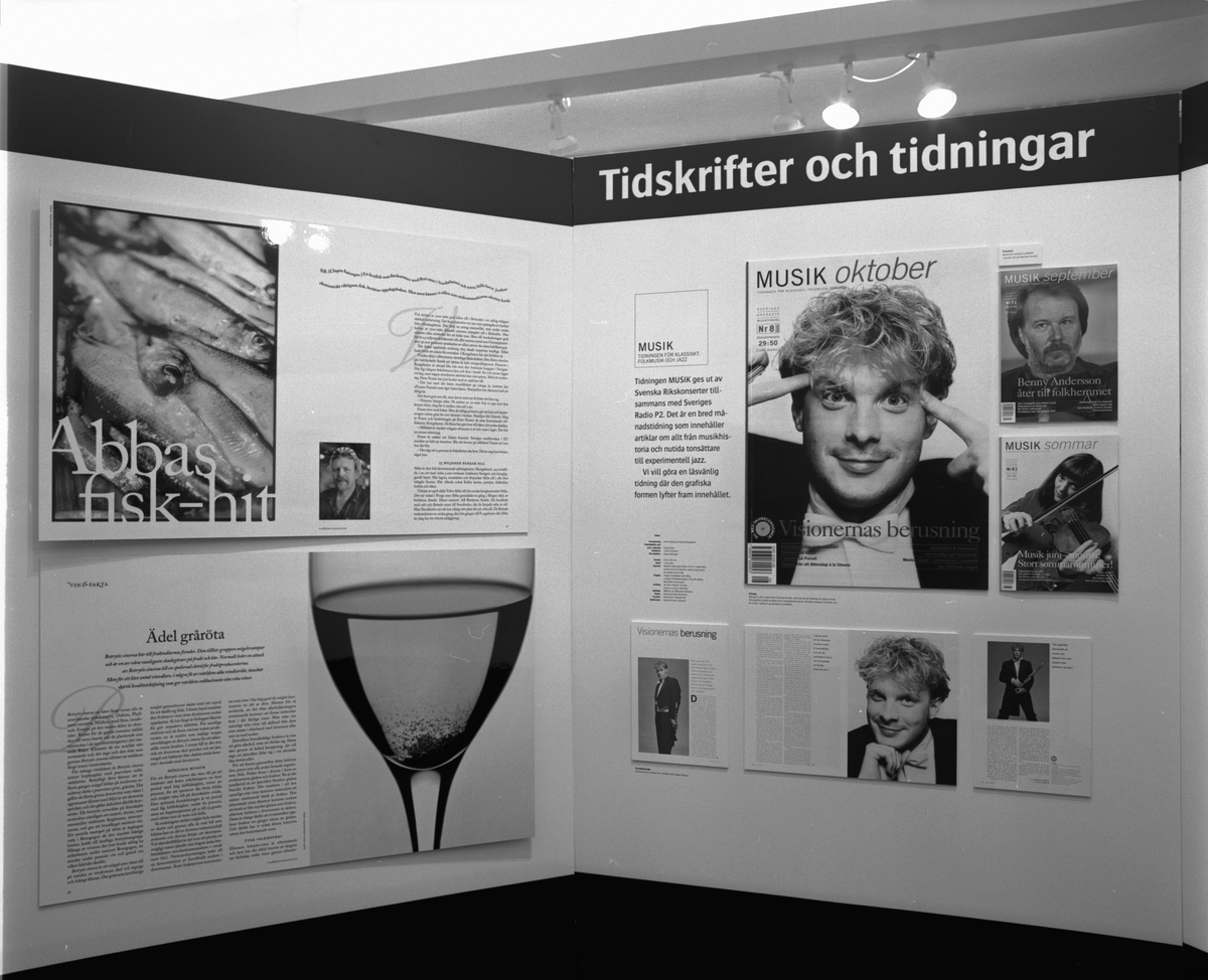 Föreningen Svenska Tecknare firar 40 årsjubileum med en utställning "Grafisk Form" på Tekniska Museet den 18 oktober 1995 - 7 januari 1996. Tidskrifter och tidningar.