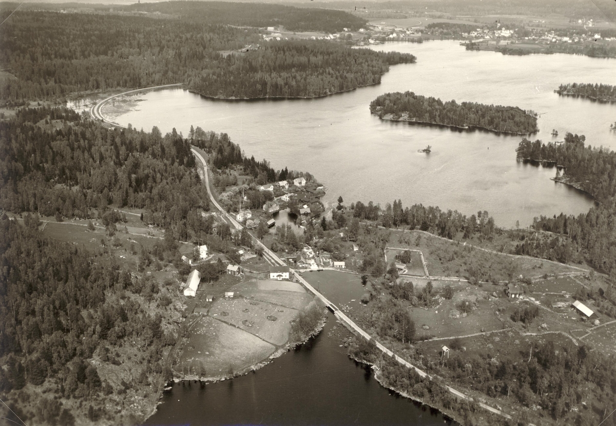 Flygfoto över Hjortöström.