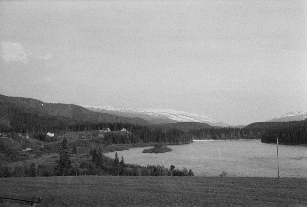 Landskapsbilde av Kvannsletta; Lamoen, Erikstad og Kvannslettmoen.