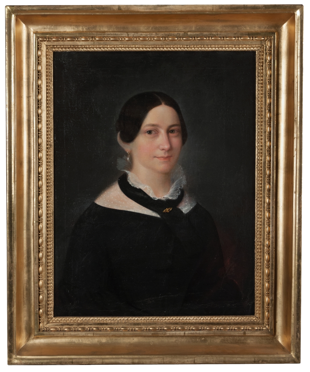 Porträtt av fru Carolina Garberg, gift med grosshandlare Gustaf Adolf Elfstrand.