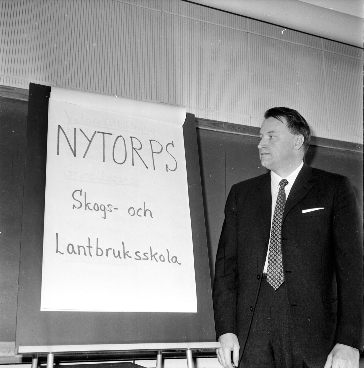 Rektor Birger Andersson på Nytorp,
Kursavslutning,
Juli 1970