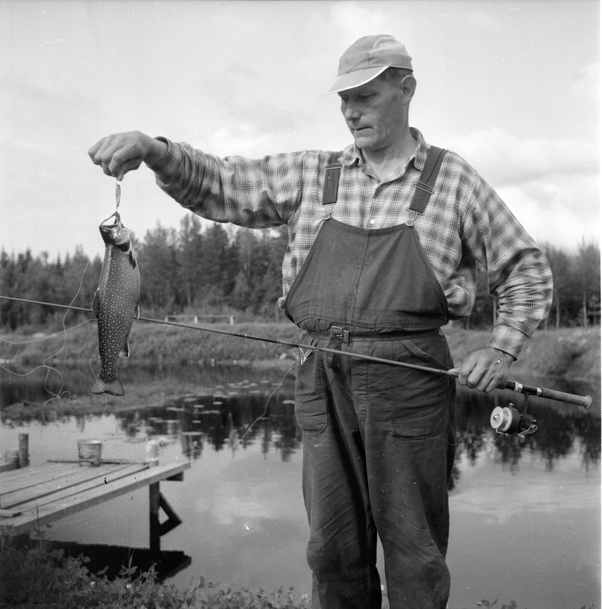 Järvsö-Nor. Öringsodling i Nor
Olof Olsson. 8/8-1960
