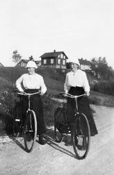 Portrett av to ukjente kvinner. Visittkort, ca. 1920- 1930.