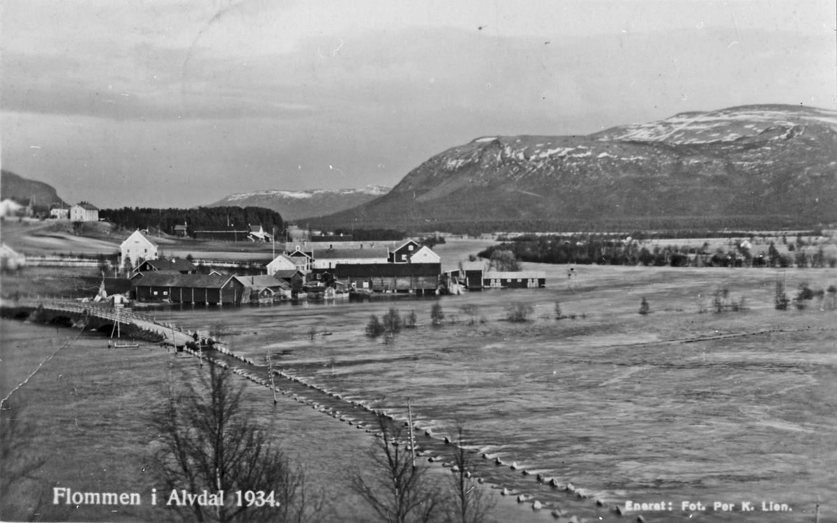 Alvdal, flommen i 1934. 
