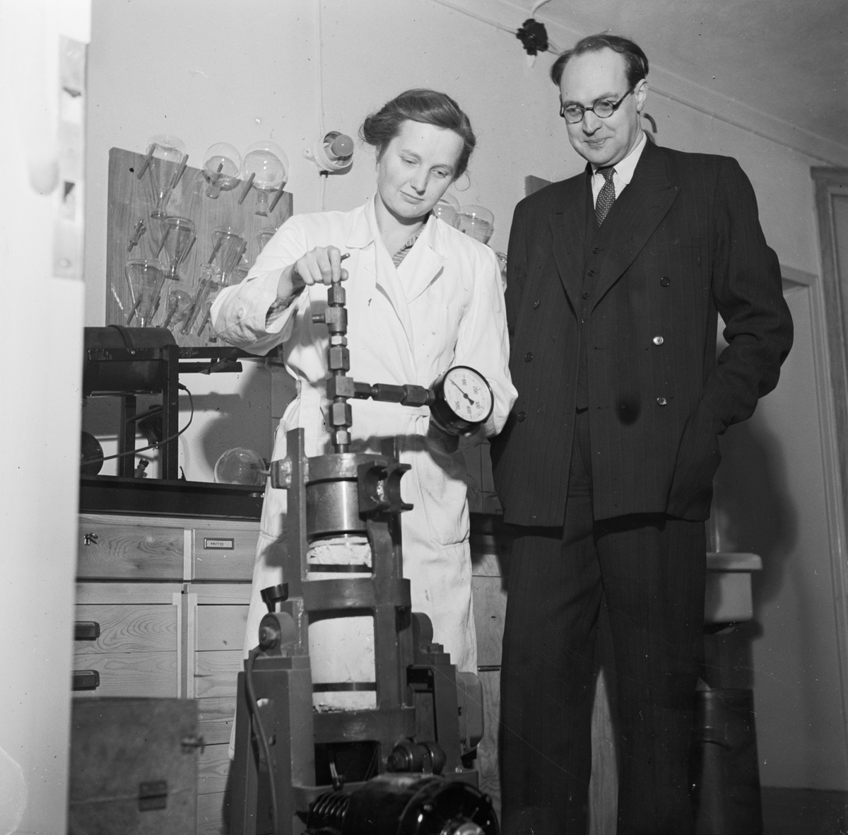 Stina och Einar Stenhagen, Uppsala, december 1946
