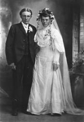 Bryllup, brudepar, brudekjole, dress