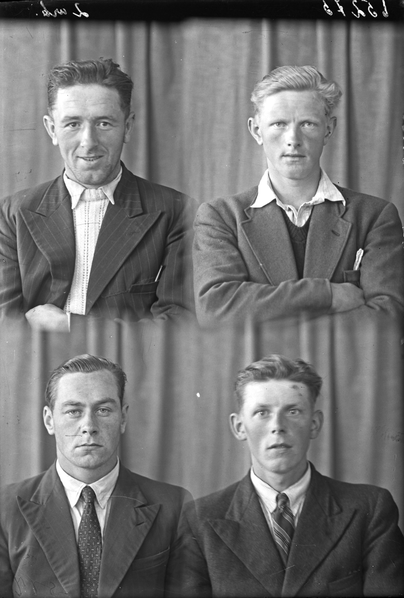 Portrett. Fire menn. Bestillt av Erling Slettevold. Albert Seveland. J. Seveland. L. Sagvåg.