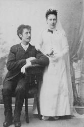 Skomakermester Alfred Madsen og frue, født Bye, i Ålesund