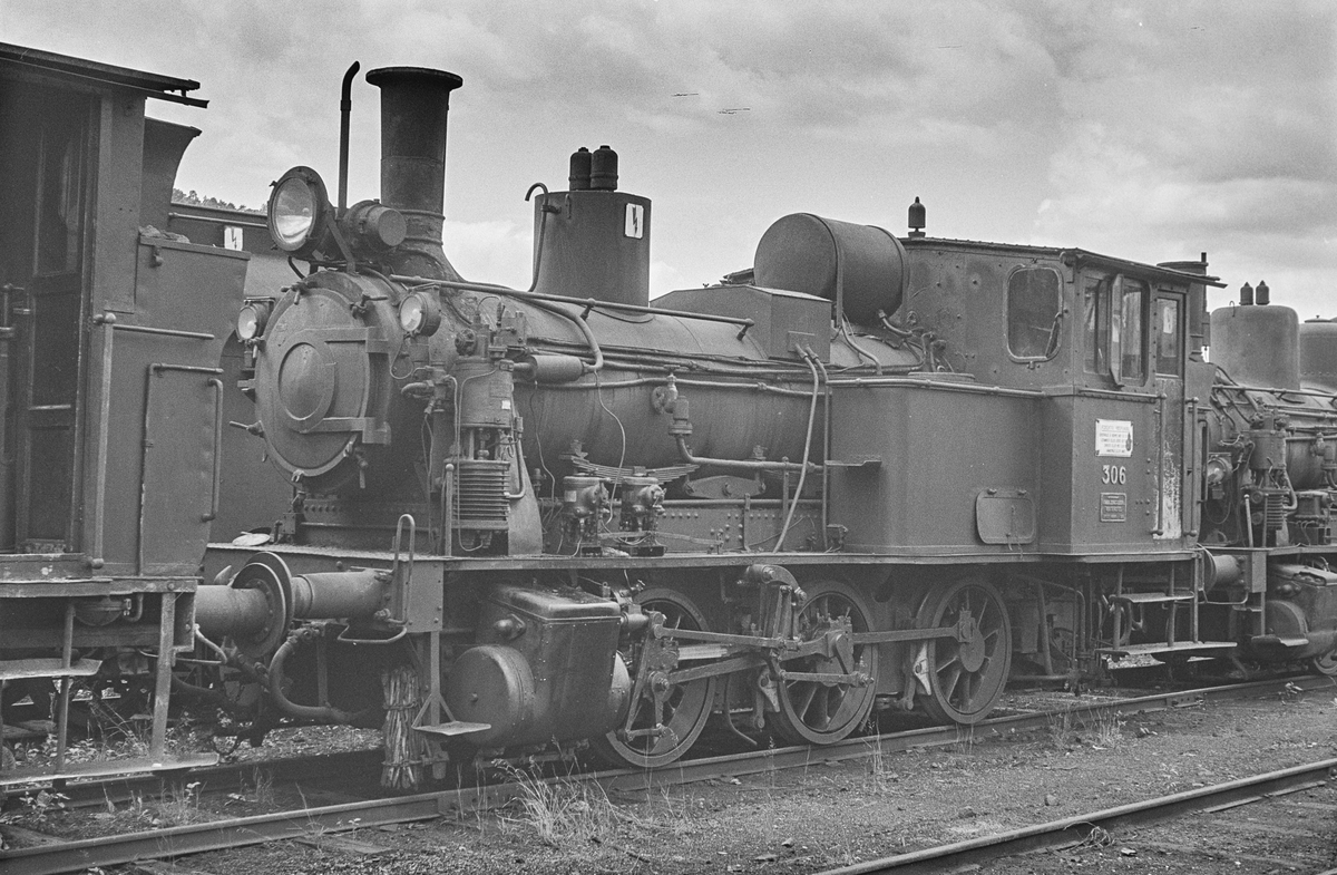 Hensatt damplokomotiv type 25a nr. 306 i Lodalen i Oslo.