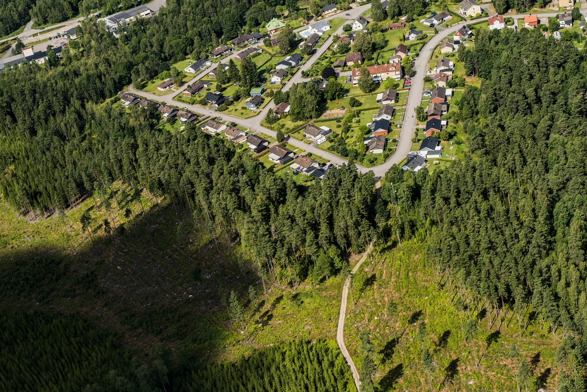 Flygfoto över Holsbybrunn i Vetlanda kommun.