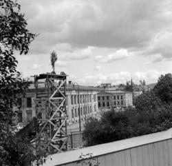 Undergrunnsbanens stasjon ved Nationalteatret utvides. Juni 