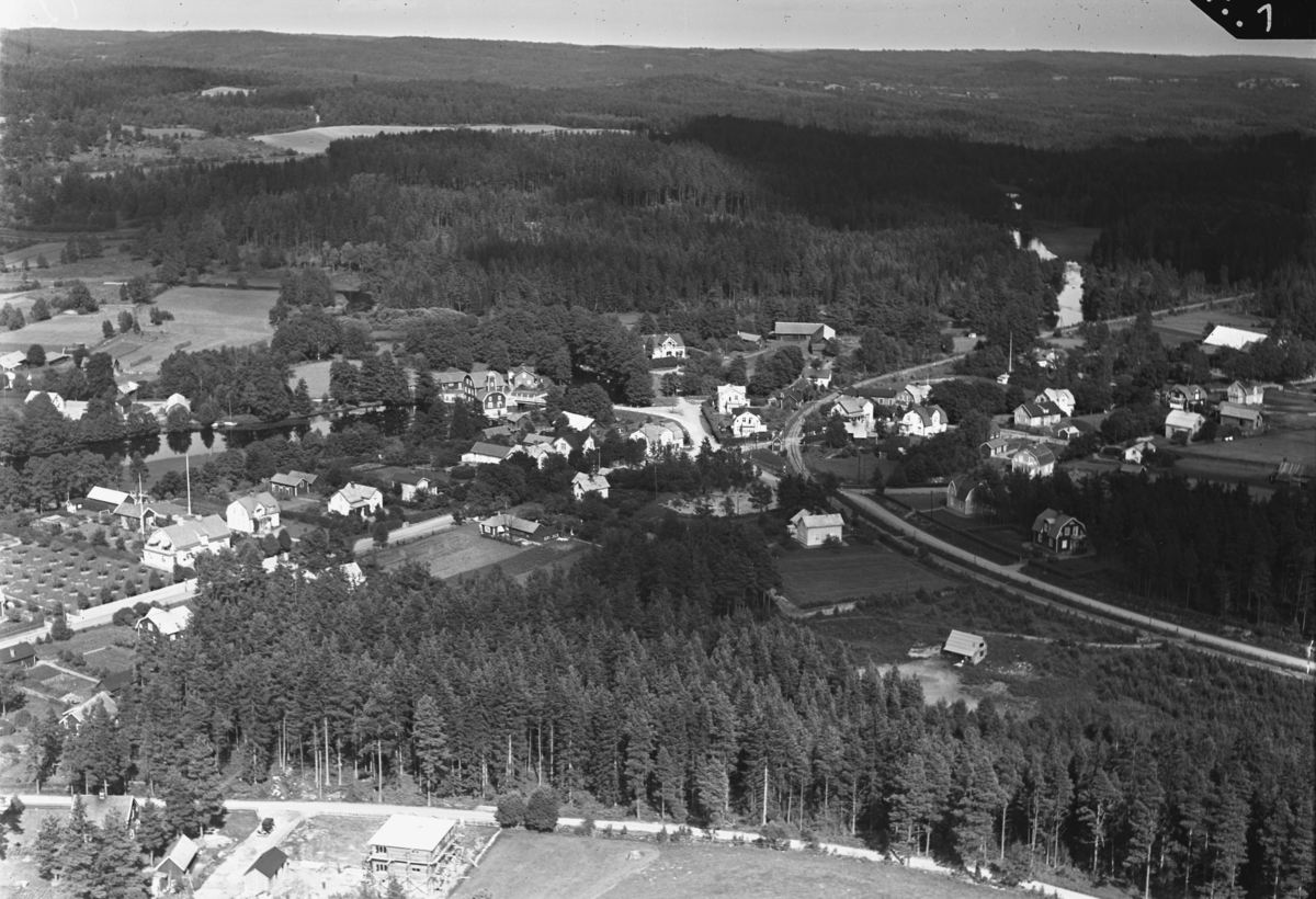 Flygfoto över Holsbybrunn i Vetlanda kommun. nr.d 2239.