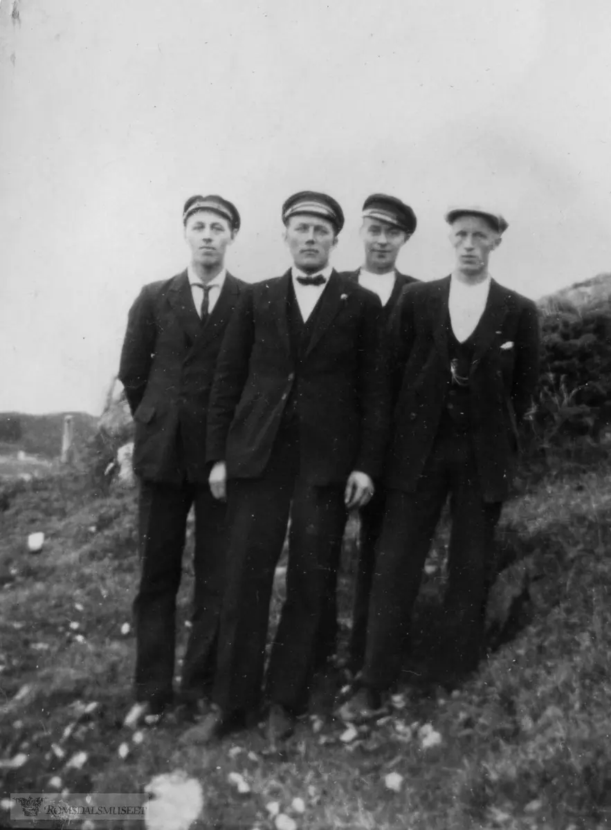 Fire karer med skyggelue