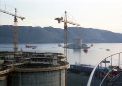 Anleggsområdet til Norwegian Contractors i Jåttåvågen ved St