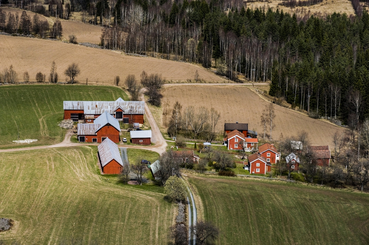 Flygfoto över Västorp i Aneby kommun.