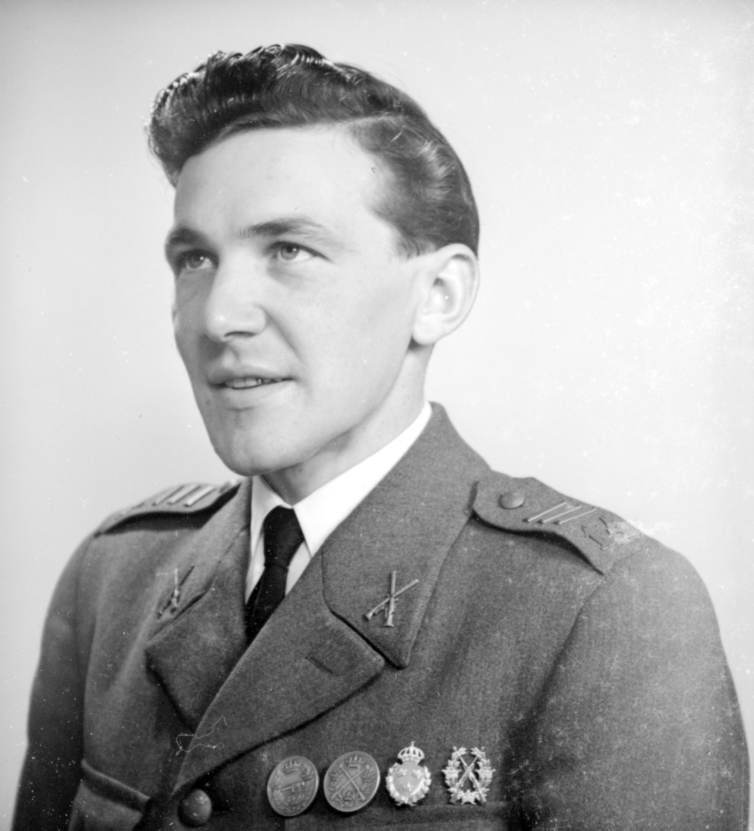 Furir Axel Eriksson, Nygård. Foto i mars 1946.

