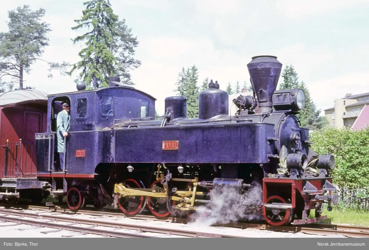 Damplokomotiv nr. 7 "Prydz" med Tertittoget på Jernbanemuseet