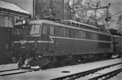 Elektrisk lokomotiv type El 14 nr. 2182. Lokomotivet har ank