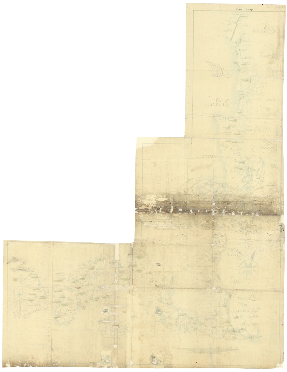 Karta som visar de ordinarie posthemman som fanns i Älvsborgs län, Västergötland år 1743. Den är ritad efter gamla sockenkartor. Alla kyrkor som fanns i området ha rmärkts ut. Kartan är ritad och färglagd för hand. Till formen är kartan klippt i "trappsteg", efter länets gränser.