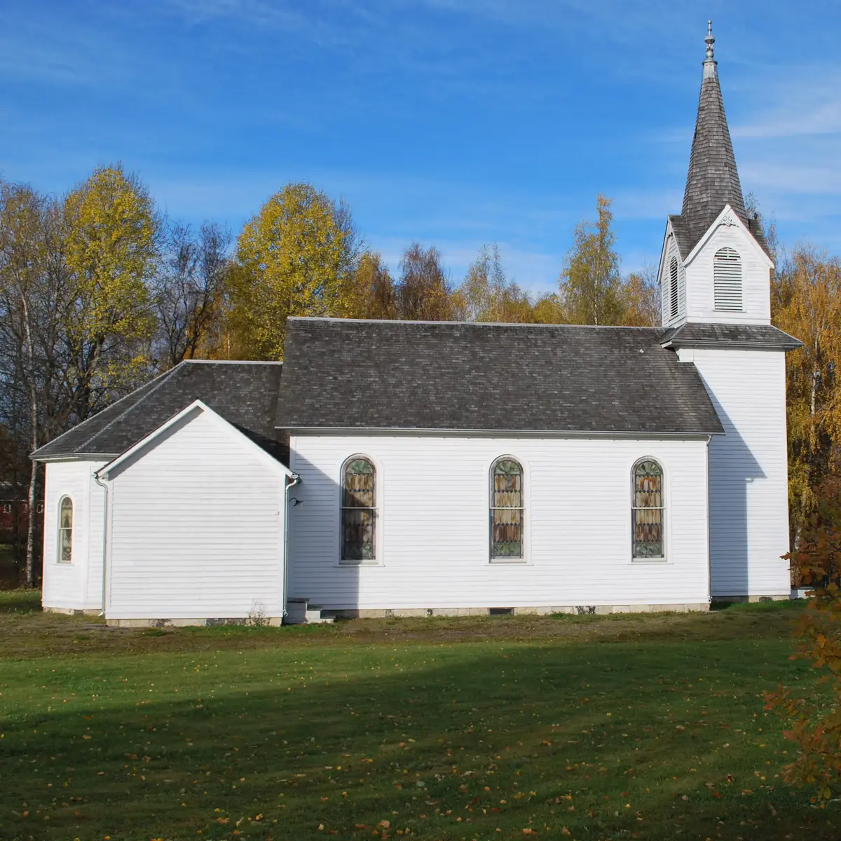 Kirken på friluftsmuseet på Norsk Utvandrermuseum