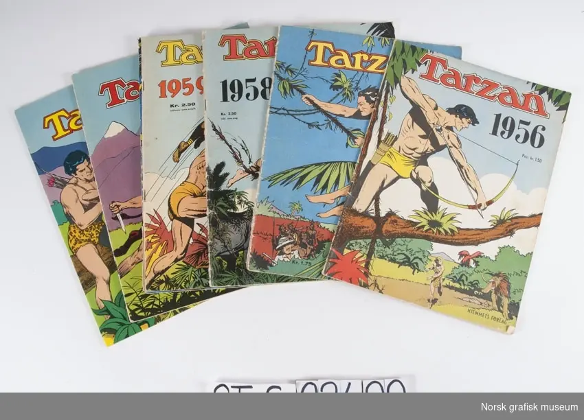 Tarzan, enkeltnummer: 1956,57,58,59,61,64,66