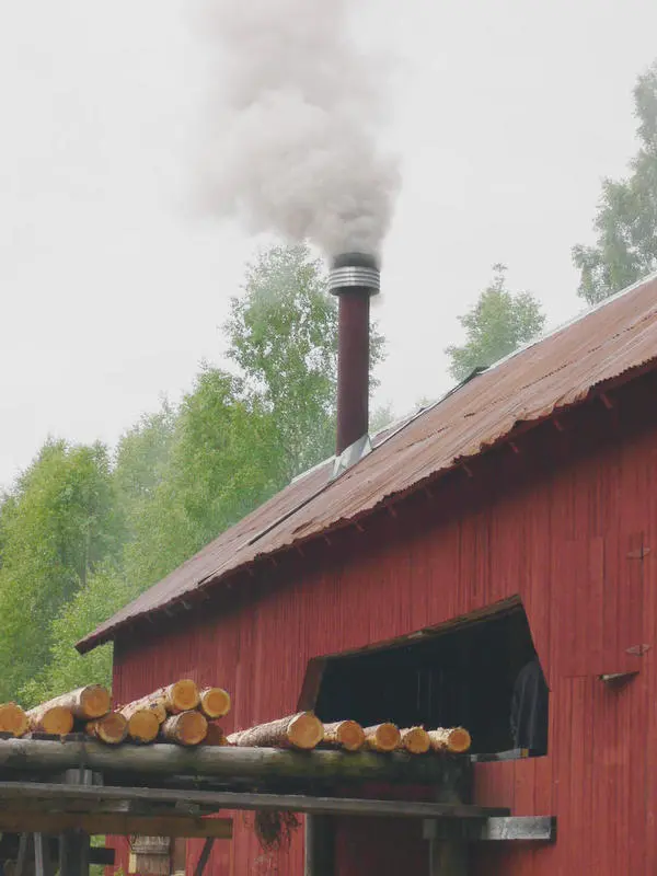 Gaustadsjøsaga på Skotterud i drift